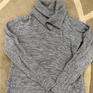 Gray Men's Sweater with Shawl Collar